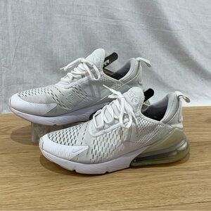 Nike Air Max 270 Women’s Size 8.5/ Youth 7 White Athletic Shoes